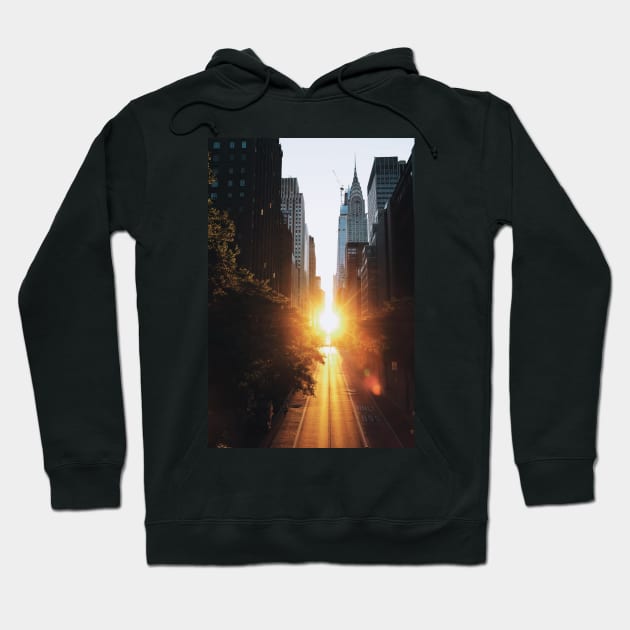 Tudor City New York Sunset Hoodie by igjustin